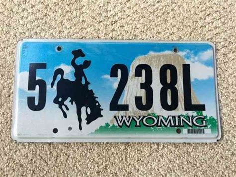 Wyoming License Plate