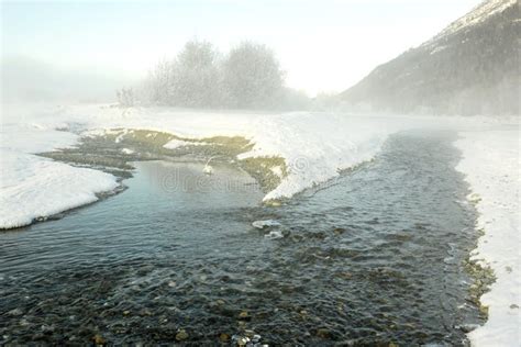 Thaw in the Chilkat River Near Haines Alaska in Winter. Stock Image - Image of national, cold ...