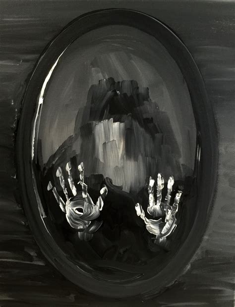 Paint Nite. Ghost In The Mirror | Painting art projects, Creepy ...