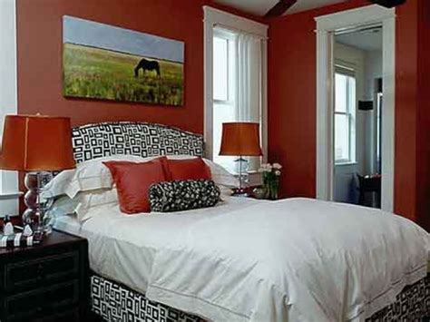 Red color bedroom