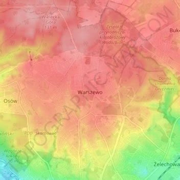 Warsow topographic map, elevation, terrain