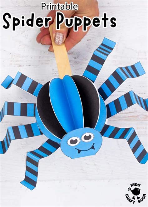 Walking Spider Puppet Craft - Kids Craft Room