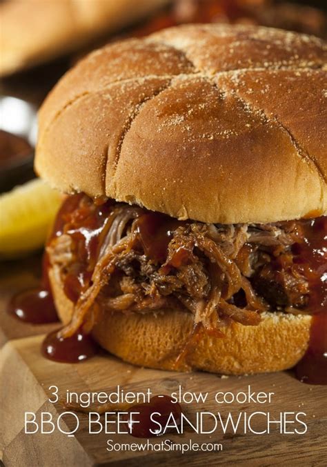 Crock Pot BBQ Beef Sandwiches - Somewhat Simple