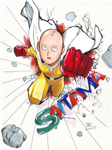 Saitama - One Punch Man by TheRenRei on DeviantArt