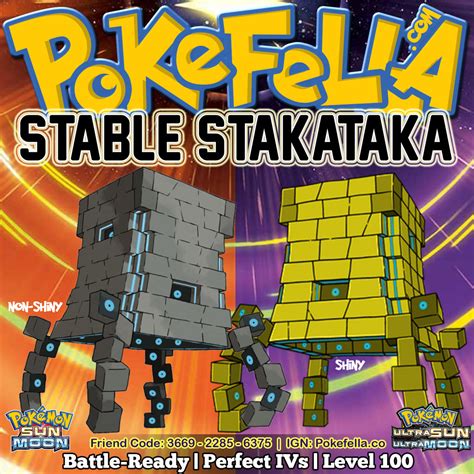 Stakataka (UB Assembly) | Battle-ready, 6IVs, Level 100 | Pokefella ...