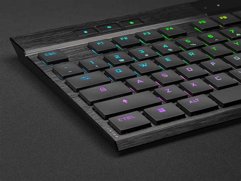 CORSAIR K100 Air Wireless Full-Size Bluetooth RGB Mechanical Cherry MX Ultra Low Profile Tactile ...