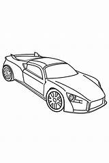 Simple Car Coloring Pages For Kids sketch template