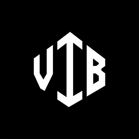 VIB letter logo design with polygon shape. VIB polygon and cube shape ...