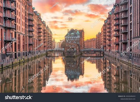 Classic View Famous Speicherstadt Warehouse District Stock Photo ...