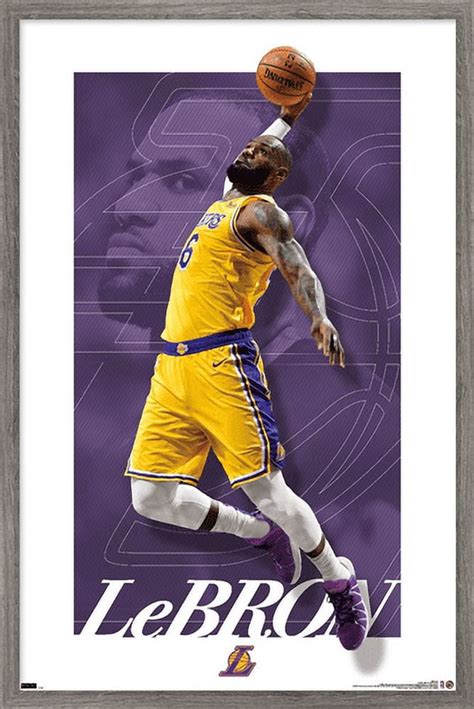 NBA Los Angeles Lakers - LeBron James 21 Wall Poster, 14.725" x 22.375 ...