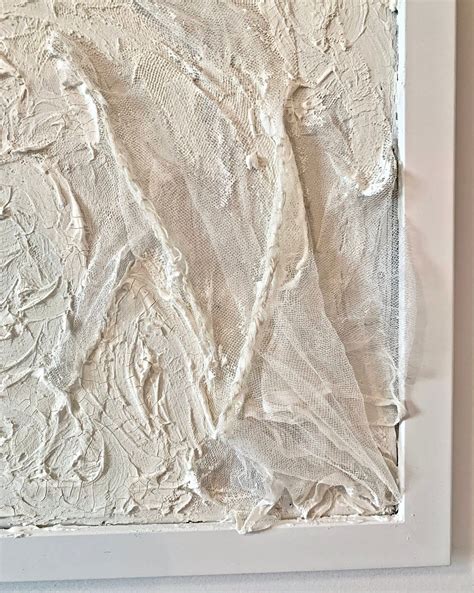 Fiber Art in White and Neutrals with Plaster Voile Fabric | Etsy ...