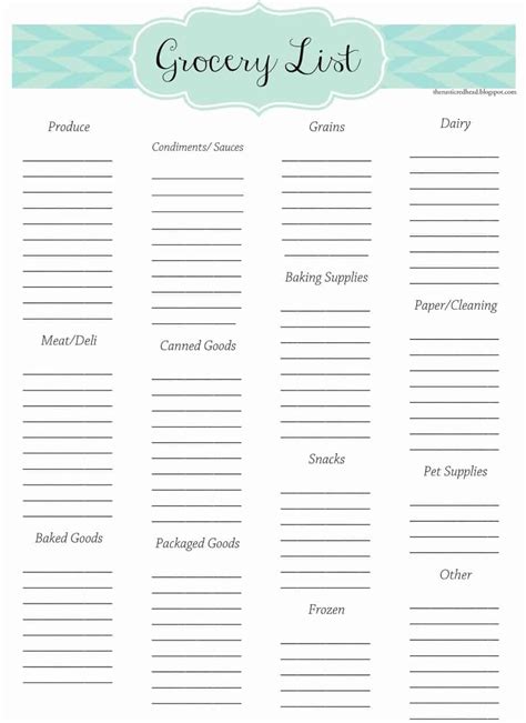 10 Awesome Free Printable Kroger Grocery List