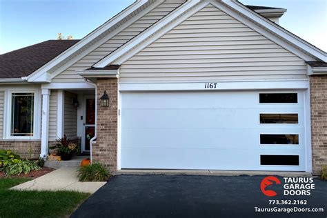 Skyline Flush Modern CHI Garage Door With Windows on Side - Taurus ...