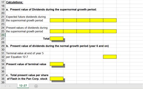 Solved Nonconstant Dividend Growth Model 12-27. Suppose | Chegg.com