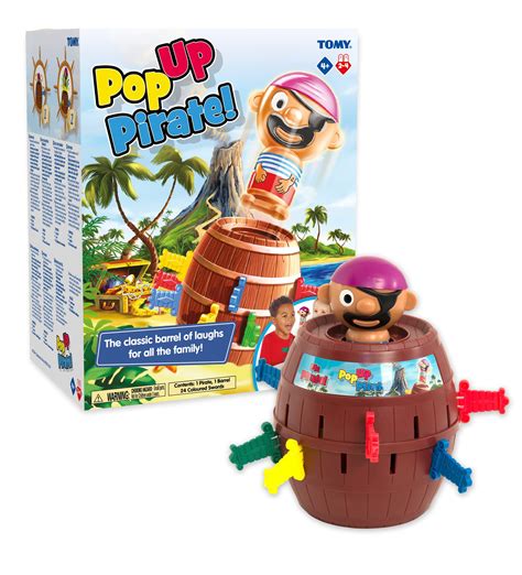 Buy TOMY Pop Up Pirate Classic Children's Action Board Game, Family and Preschool Kids Game for ...