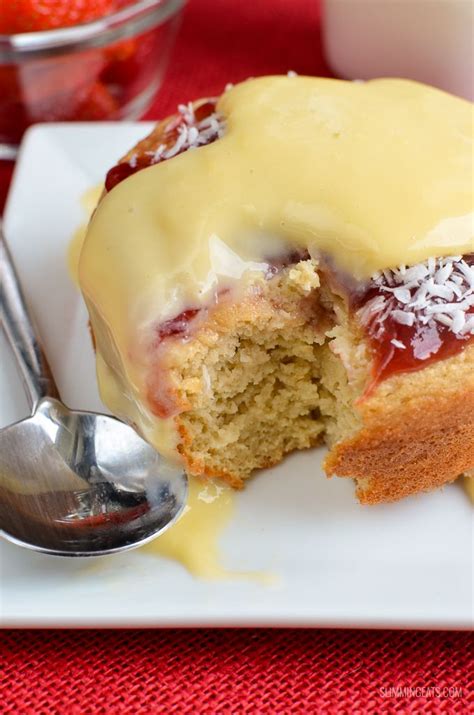 Slimming Eats Low Syn Jam and Coconut Sponge Cake - gluten free, vegetarian, Slimming World and ...