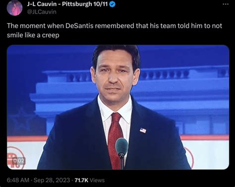 Ron DeSantis' 'creepy' smile during GOP debate sparks wave of memes - MEAWW