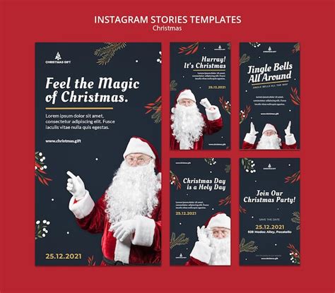 Premium PSD | Christmas magic instagram stories