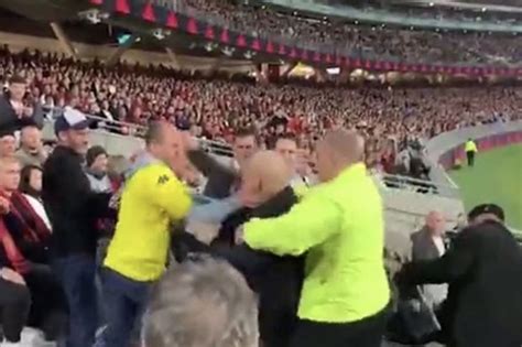 Man Utd fans brawl with Leeds supporters in shocking clip - Daily Star