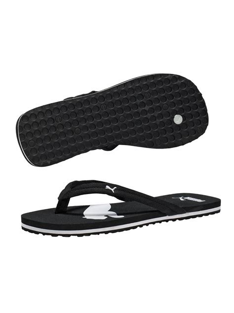 Puma Basic Flip Flop Sandal In Black / White