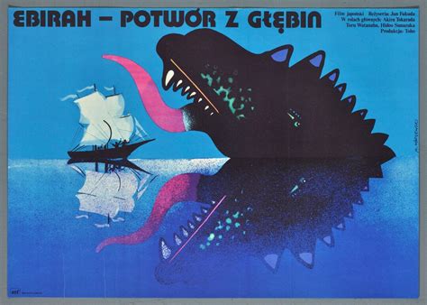 Ebirah, Horror of the Deep ORIGINAL 1978 Jun Fukuda Polish Movie Poster GODZILLA Wasilewski Art ...