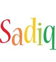 Sadiq Logo | Name Logo Generator - Smoothie, Summer, Birthday, Kiddo, Colors Style