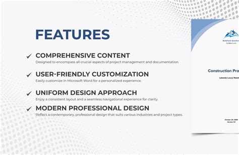 Construction Project Plan Template in MS Word, Portable Documents ...