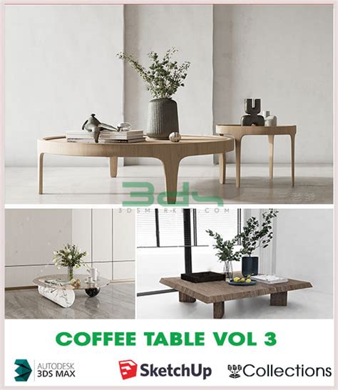 Coffee table Vol 3 - Sketchup - Free download 3d models 3dsmax ...