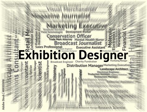 Exhibition Designer Represents World Fair And Career Stock Illustration | Adobe Stock