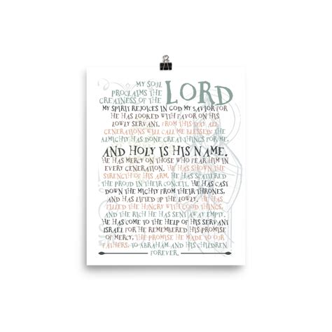 Magnificat Prayer - Poster - Catholic All Year