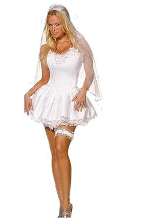 Ladies Bride Wedding Dress Hen Party Dress: Amazon.co.uk: Clothing