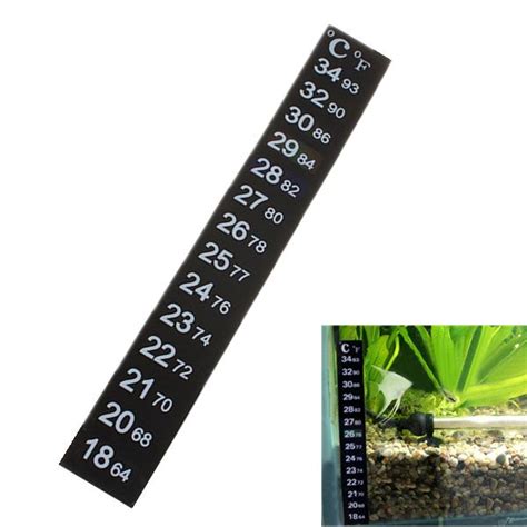 Nomoy Aquarium Temperature Stickers Digital Fish Tank Thermometer Temperature Sticker Stick-on ...