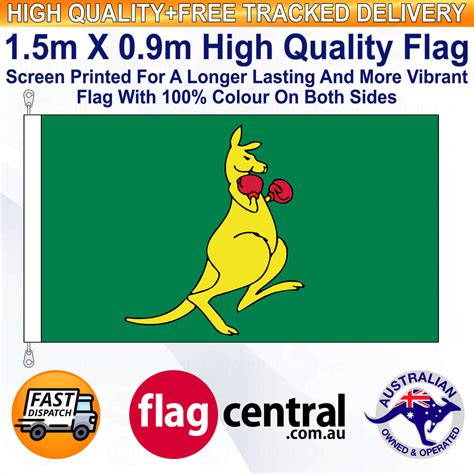 Boxing Kangaroo Flag 1.5m x 0.9m Flag *Long Lasting *Free Delivery *Eye Catching | eBay