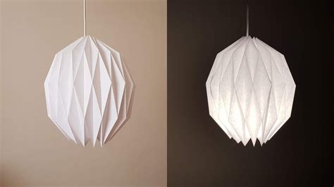 Origami Paper Lamp Shade Printable Lampshade Papercraft Pdf Origami ...