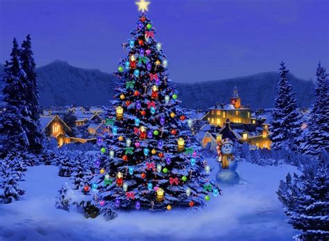 Christmas Snow Scene Wallpapers - Wallpaper Cave