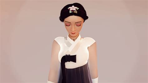 I created a korean girl, wearing a hanbok a while ago for Seollal ...