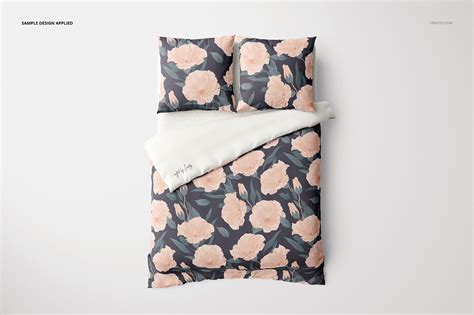 Bedding with Euro Pillows Mockup Set :: Behance