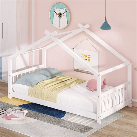 Rapunzel White Finish Twin Bed With Trundle Collection | lupon.gov.ph