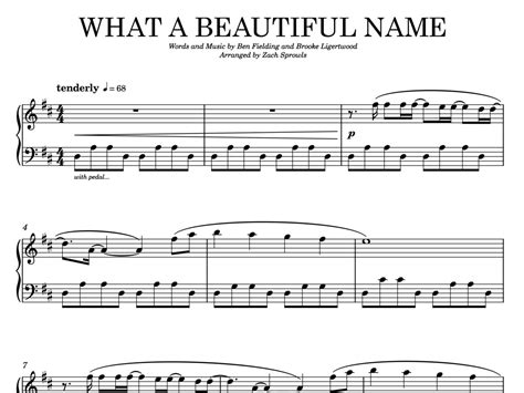 What a Beautiful Name (sheet music) | Zach James