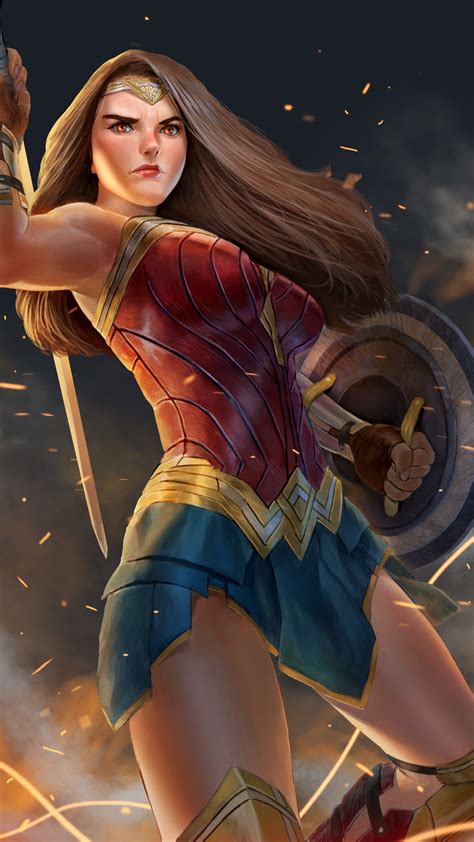 1080x1920 Wonder Woman Fan Made Art Iphone 7,6s,6 Plus, Pixel xl ,One Plus 3,3t,5 HD 4k ...