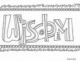 Wisdom Proverbs Coloring Page Sketch sketch template