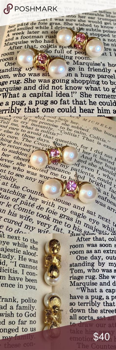 Spotted while shopping on Poshmark: Vintage Signed Monet Pearl Earrings ...