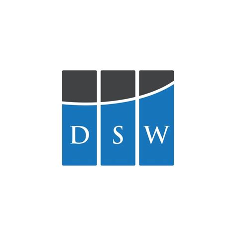 DSW letter logo design on WHITE background. DSW creative initials letter logo concept. DSW ...