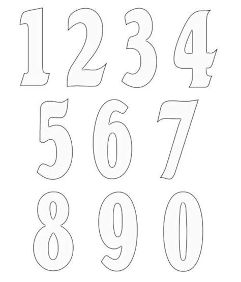 numbers clipart image 18 | Stencils printables templates, Fancy numbers, Alphabet templates