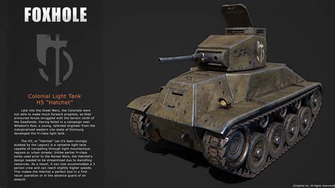 ArtStation - Foxhole - Colonial Light Tank H5 "Hatchet", Adam Garib | Tank warfare, Dieselpunk, Tank