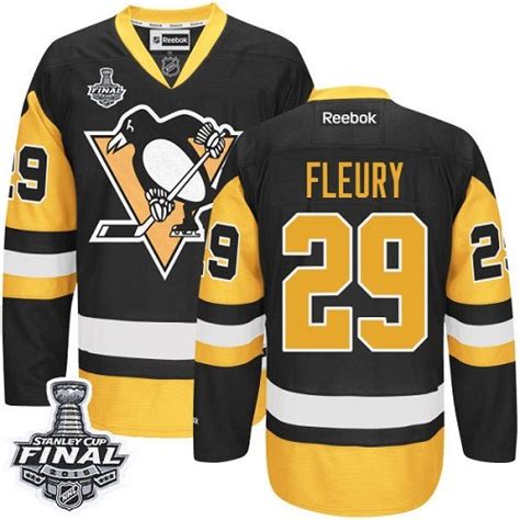 Marc-Andre Fleury Pittsburgh Penguins Reebok Authentic Third 2016 ...