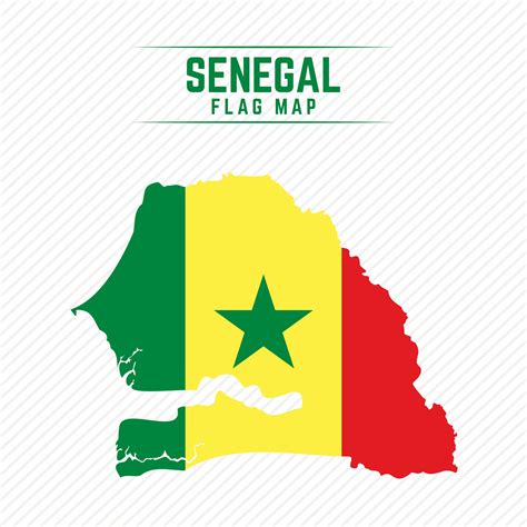 mapa de la bandera de senegal 2400645 Vector en Vecteezy