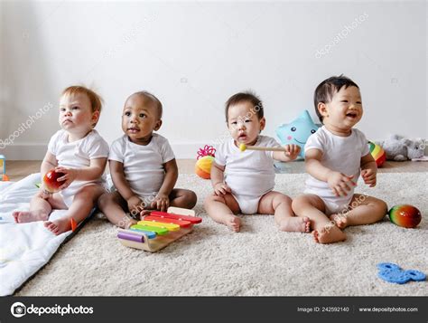 Babies Playing Together Play Room Stock Photo by ©Rawpixel 242592140