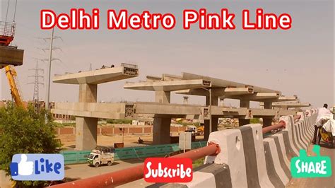 Delhi Metro Pink Line and double Decker Fly Over bhajanpura wazirabad road . - YouTube