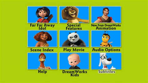 The DreamWorks Movie DVD Menu by MultiVerseDefender10 on DeviantArt